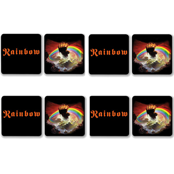 RAINBOW BEER MATS SET OF 4