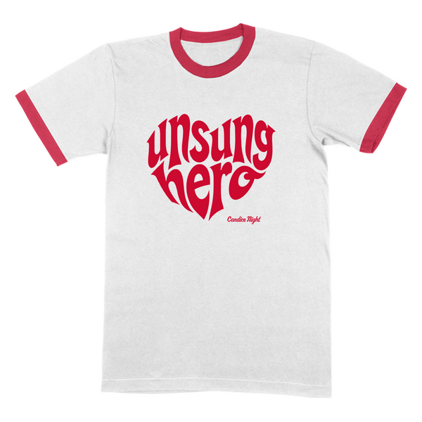 Unsung Hero White/Red Ringer T-Shirt