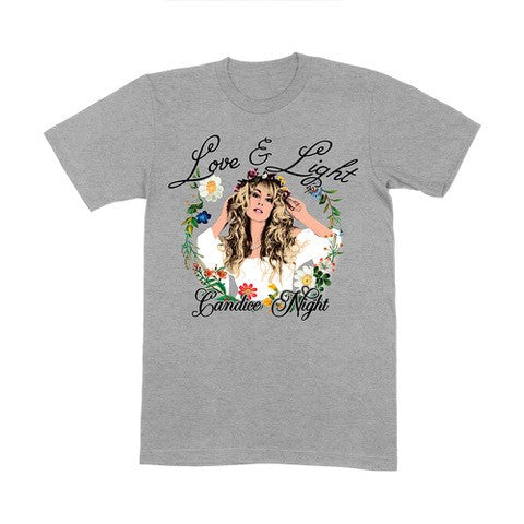 Candice Night - Love & Light Grey Vintage Organic T-Shirt