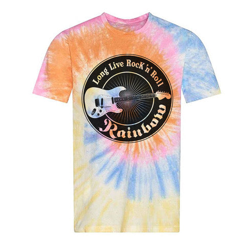 Long Live Guitar Sunset Swirl Tie Dye T Shirt